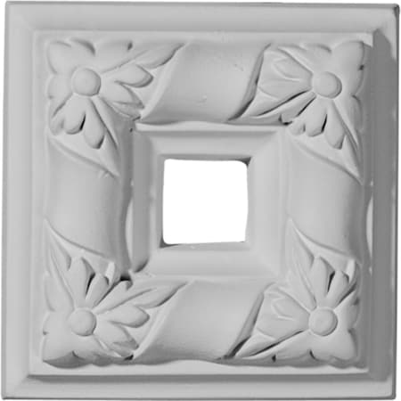 Ekena Millwork 4"W x 4"H x 1"P Kendall Square Rosette (Can be used with Kendall Panel Moulding) ROS04X04KD